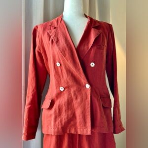 New Free People Winnie Linen Blend Blazer and Pants Set